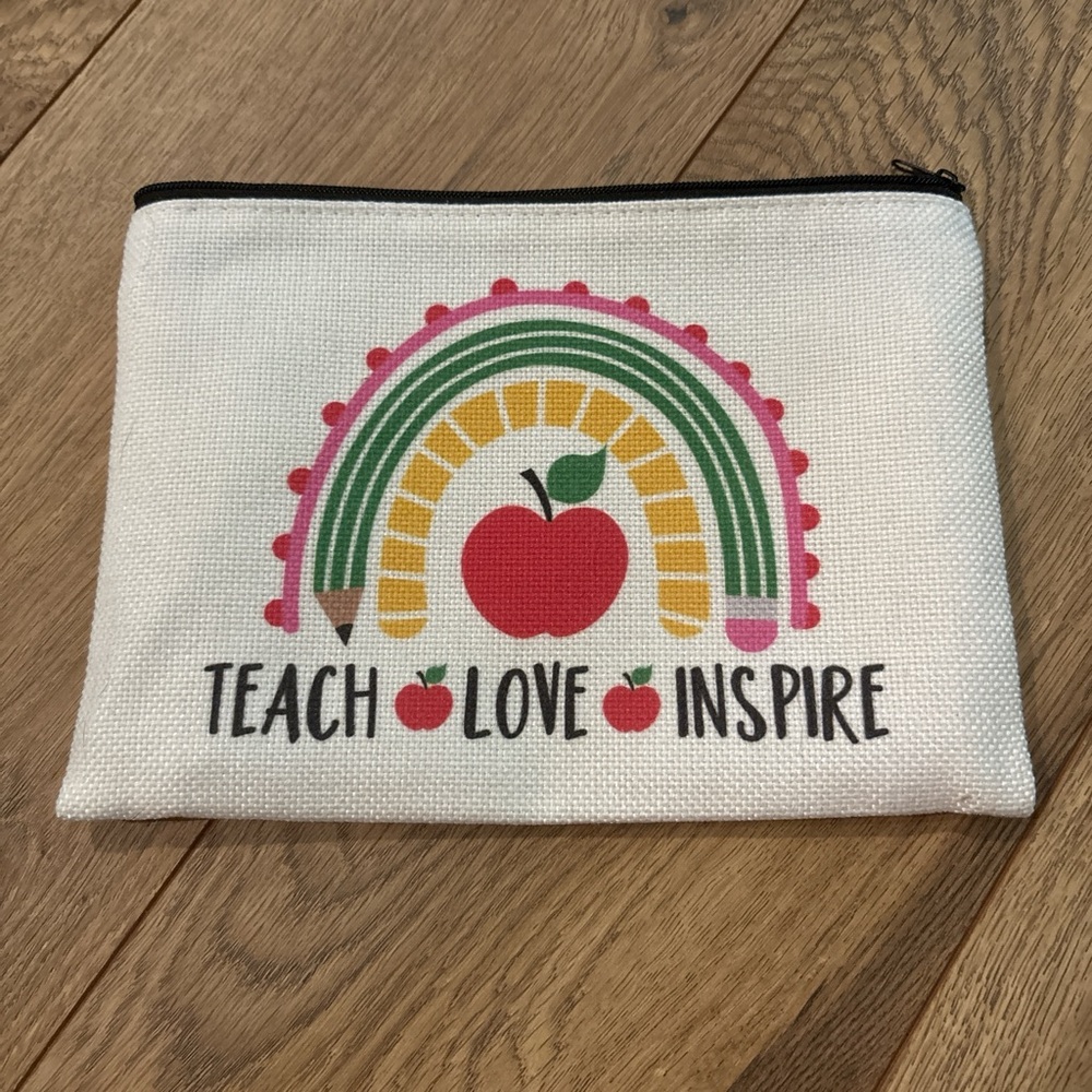 Teach Love Inspire Canvas Pouch